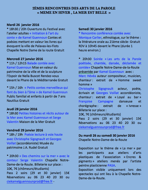 les rencontres avec la mer